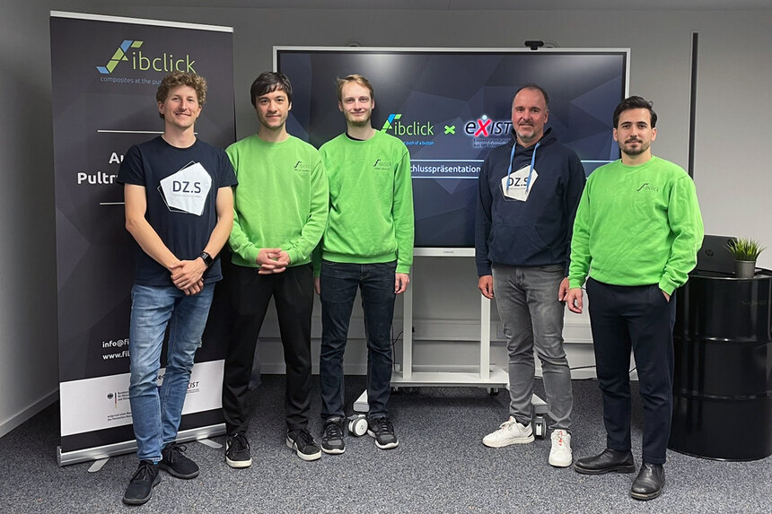 Das Team von fibclick zusammen mit den DZ.S Coaches Raphael Feinäugle und Stefan Schimpfle