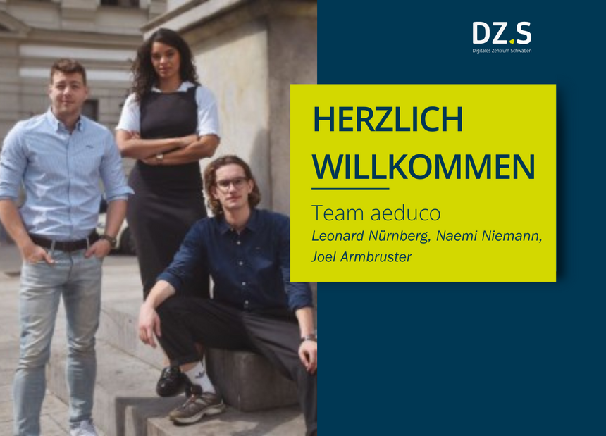 Gründungsteam von aeduco (v.l.) Leonard Nürnberg, Naemi Niemann, Joel Armbruster  | Foto: aeduco